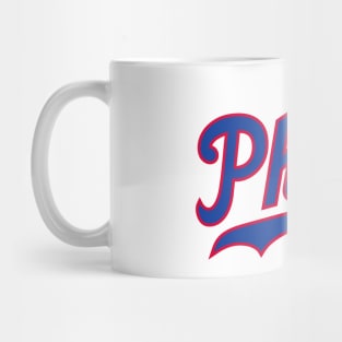 Philly Script - White/Blue Mug